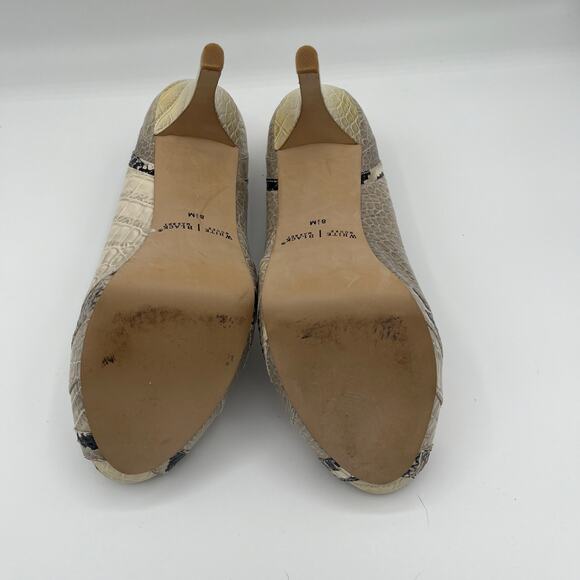 WHITE HOUSE BLACK MARKET, Patent Leather Snake Print Pumps, 4.25", 8.5 - Picture 6 of 7